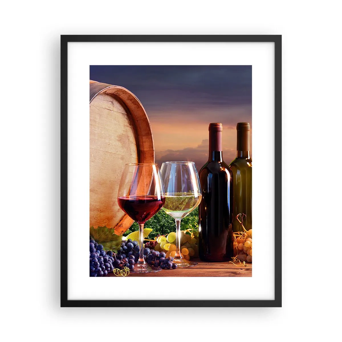 Plakát v černém rámu - Tady má život chuť - 40x50 cm