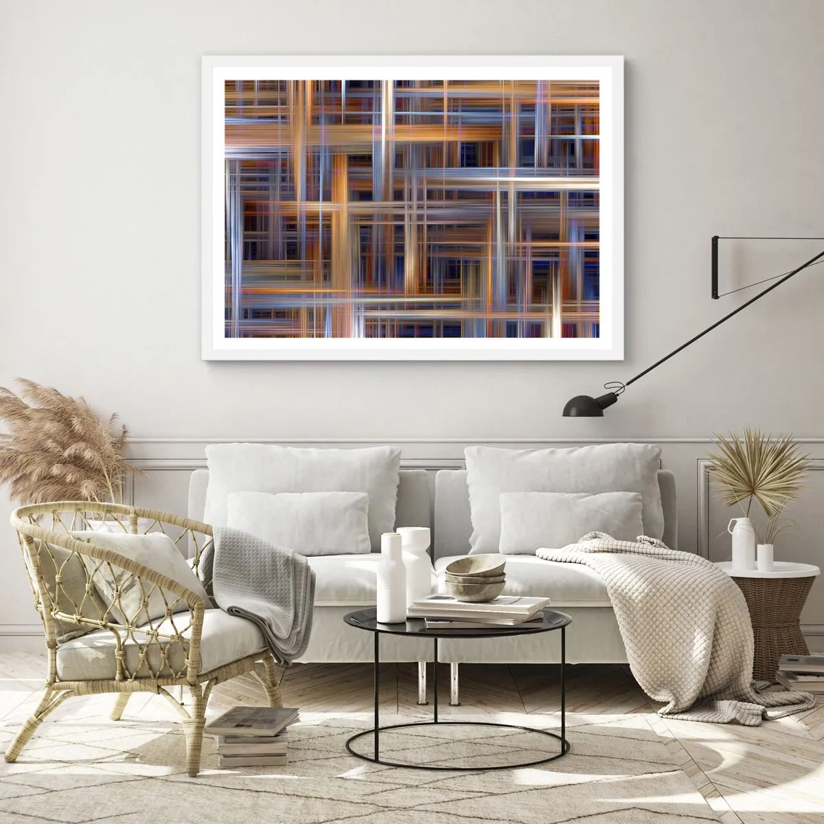 Plakát v bílém rámu - Utkané ze světla - 91x61 cm