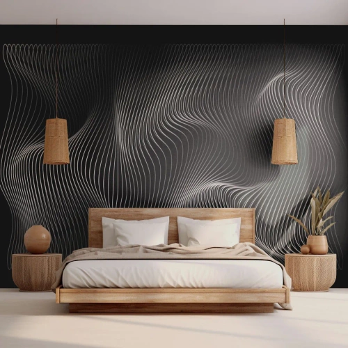 Fototapeta na míru Premium Sand - Tanec světla v prostoru - 3D, Čáry, Moderní