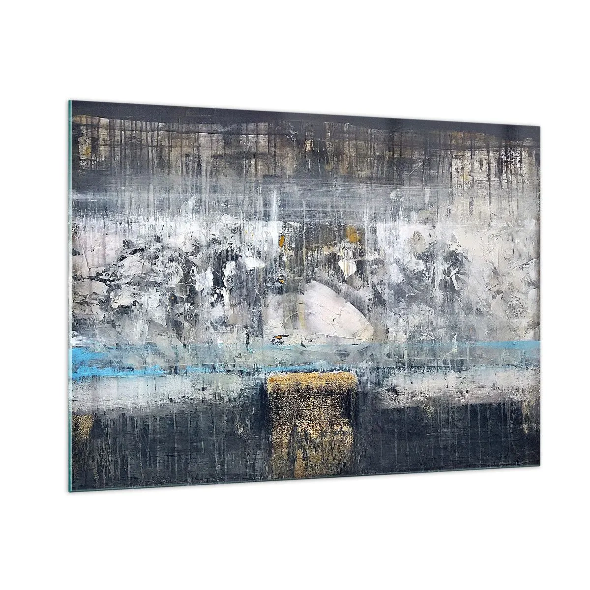 Obraz na skle - Jako na ledě, tak i na hroudě - 100x70 cm
