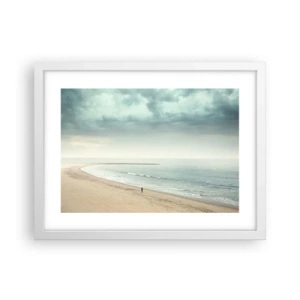 Plakát v bílém rámu - Hledám klid - 40x30 cm