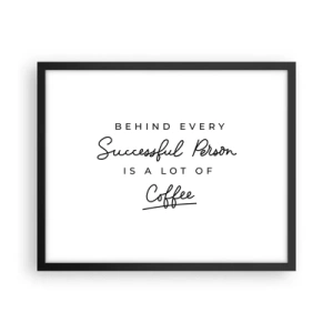 Plakát v černém rámu - Tajemství úspěchu - 50x40 cm