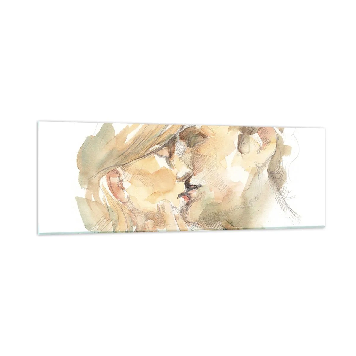 Obraz na skle - Nalezena polovina? - 90x30 cm