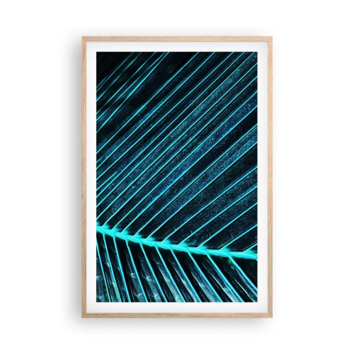 Plakát v rámu světlý dub - Textura zeleně - 61x91 cm