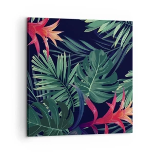 Obraz na plátně - Vzplanout v zeleném - 60x60 cm