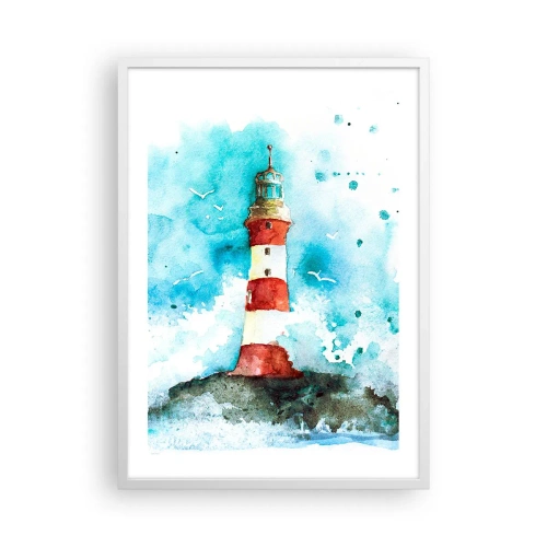 Plakát v bílém rámu - Jednota živlů - 50x70 cm