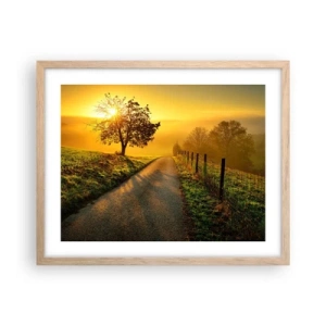 Plakát v rámu světlý dub - Medové odpoledne - 50x40 cm