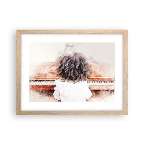 Plakát v rámu světlý dub - V novém světě - 40x30 cm