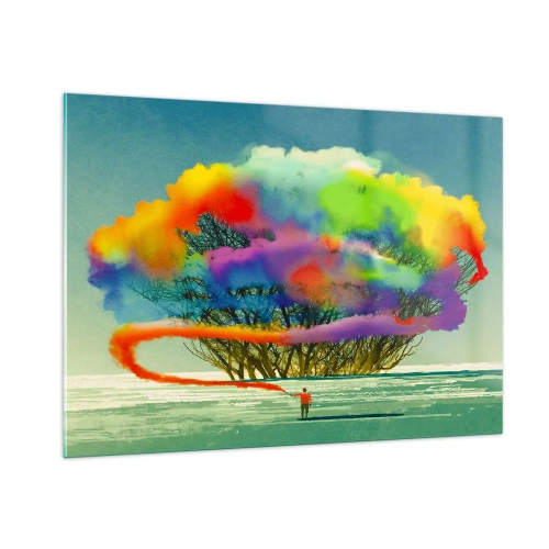 Obraz na skle - Oživit tento svět - 100x70 cm