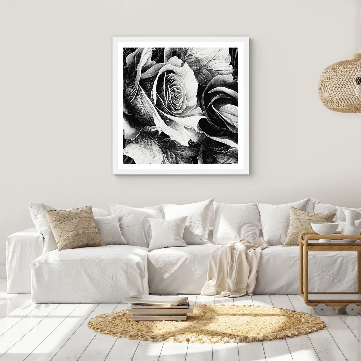 Plakát v bílém rámu - Vždy královnou - 30x30 cm