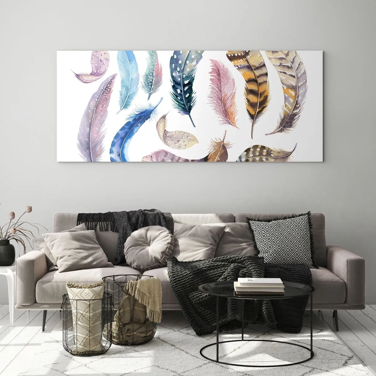 Obraz na skle - Lehké, strakaté a vícebarevné - 160x50 cm