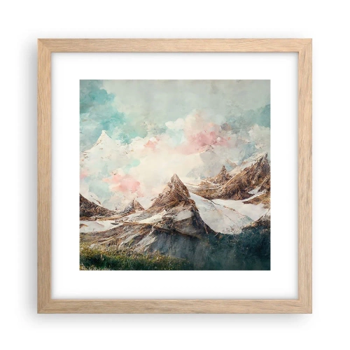 Plakát v rámu světlý dub - Skalní čepele - 30x30 cm