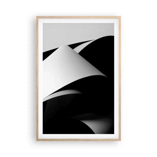 Plakát v rámu světlý dub - Světlo z hlubin stínu - 61x91 cm