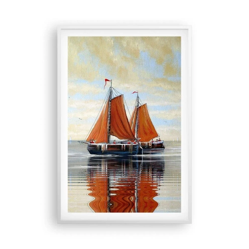 Plakát v bílém rámu - Pluj, námořníku… - 61x91 cm