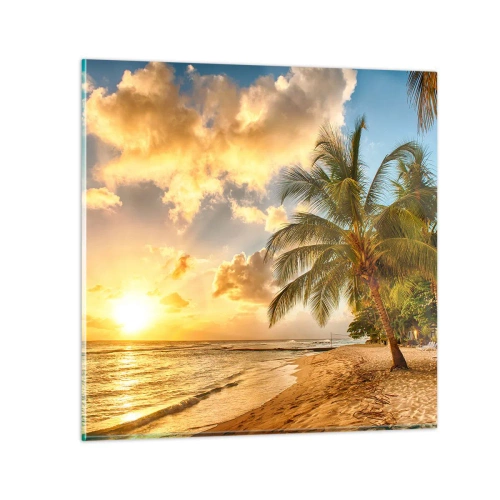 Obraz na skle - Věčné léto, vždy prázdniny - 30x30 cm