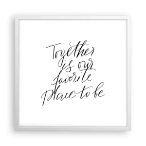 Plakát v bílém rámu - Cítíte to také? - 50x50 cm