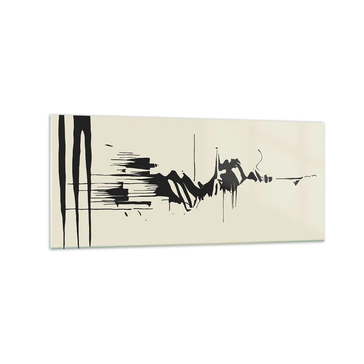 Obraz na skle - Spěšná abstrakce - 120x50 cm