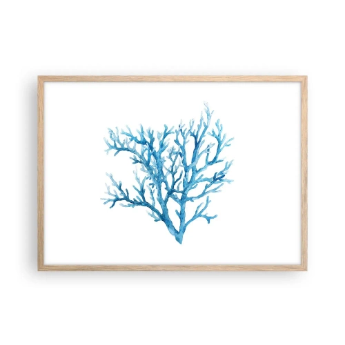 Plakát v rámu světlý dub - Mořský filigrán - 70x50 cm