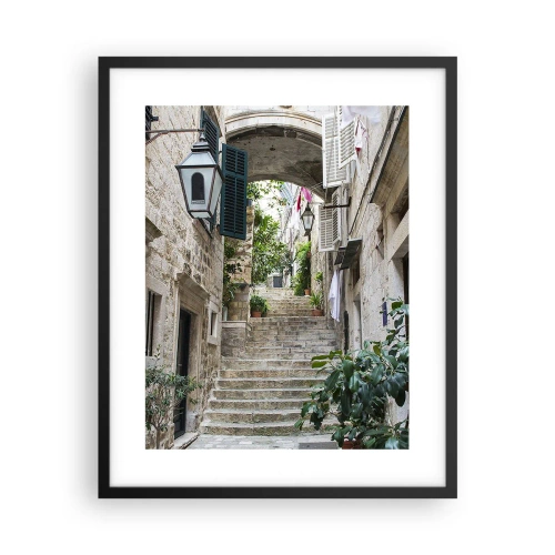 Plakát v černém rámu - Okouzlující ulička - 40x50 cm