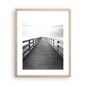 Plakát v rámu světlý dub - Do dálky… - 40x50 cm