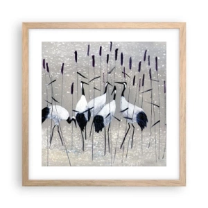 Plakát v rámu světlý dub - Mezi svými - 40x40 cm