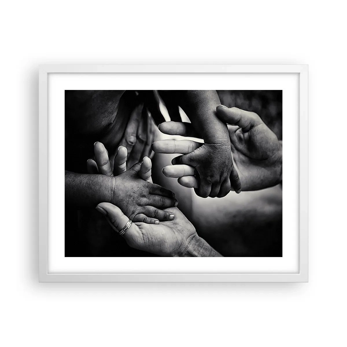 Plakát v bílém rámu - Být člověkem - 50x40 cm