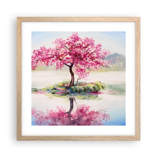 Plakát v rámu světlý dub - Svátek jara - 40x40 cm