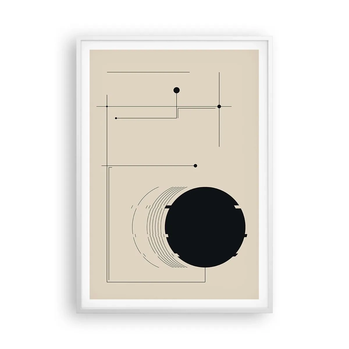 Plakát v bílém rámu - Pružná a dynamická kompozice - 70x100 cm
