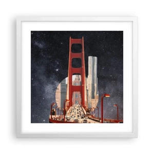 Plakát v bílém rámu - Vždy uprostřed - 40x40 cm