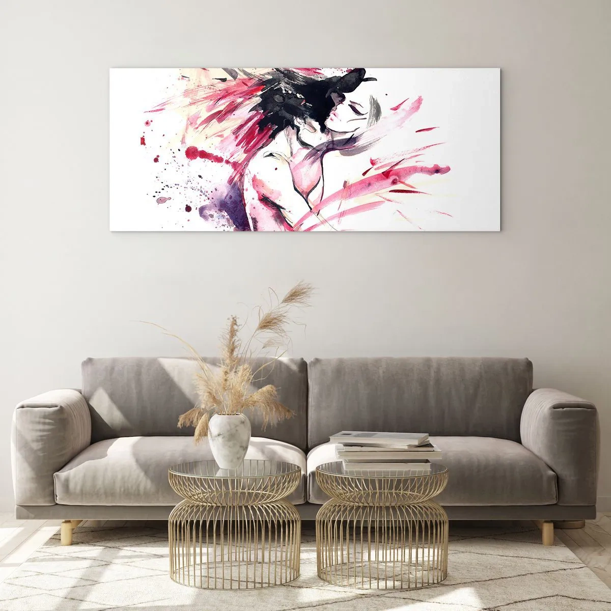 Obraz na skle - Milostné naplnění - 100x40 cm