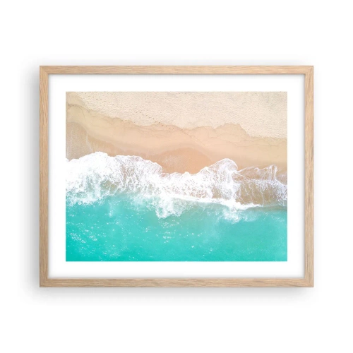 Plakát v rámu světlý dub - Mazlivý dotek - 50x40 cm