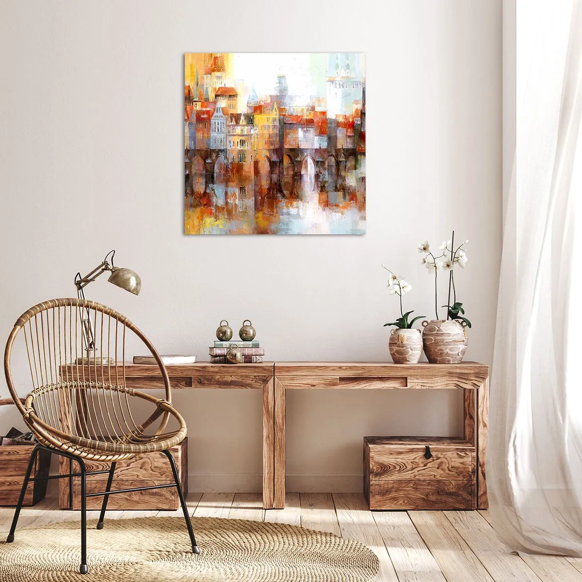 Obraz na plátně - Pod mostem je taky krásně - 30x30 cm