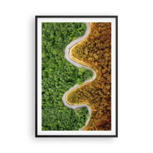 Plakát v černém rámu - Hranice a průlomy - 61x91 cm