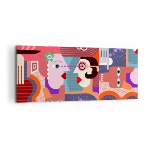 Obraz na plátně - Tváří v tvář - 100x40 cm