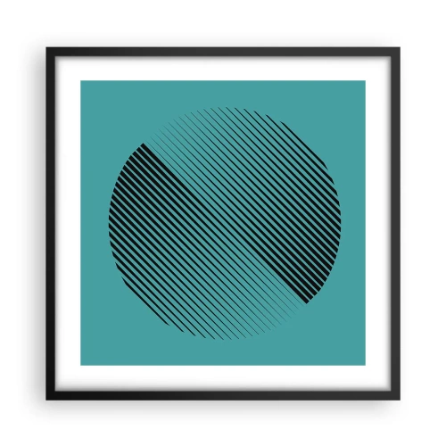 Plakát v černém rámu - Kruh – geometrická variace - 50x50 cm