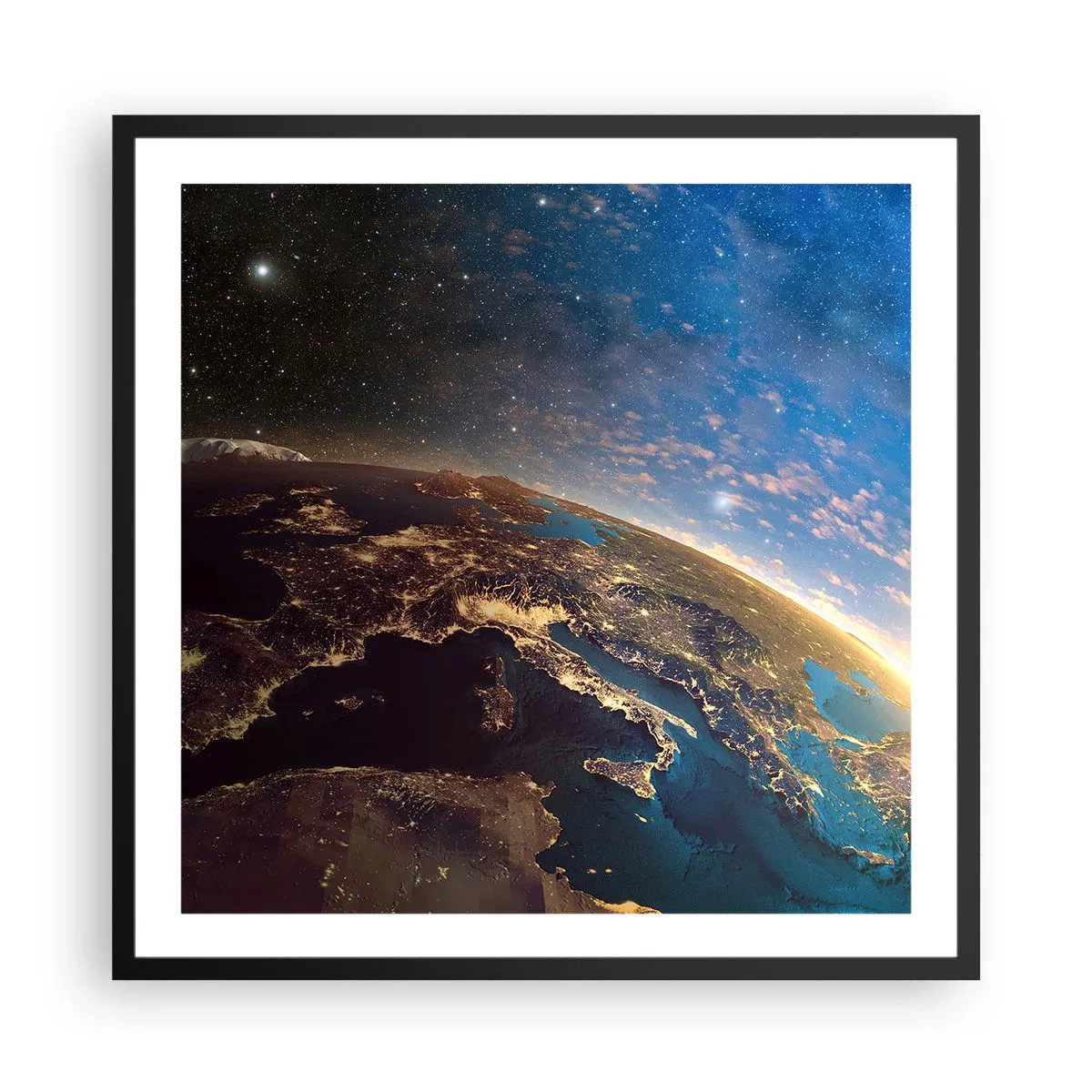 Plakát v černém rámu - Podívejme se na sebe s odstupem - 60x60 cm