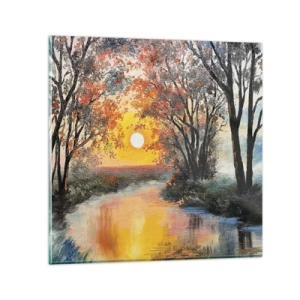 Obraz na skle - Podzimní nádech - 30x30 cm