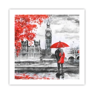 Plakát - Zamilování do Londýna - 50x50 cm