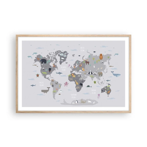 Plakát v rámu světlý dub - Řekni mi, odkud jsi… - 91x61 cm