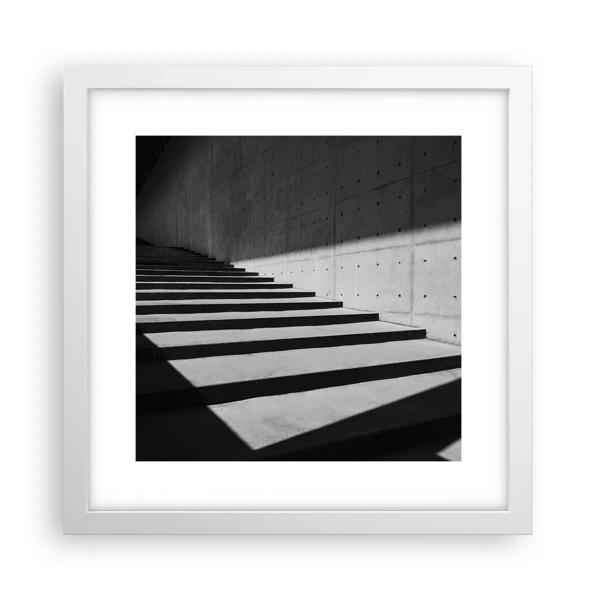 Plakát v bílém rámu - Syrová krása modernismu - 30x30 cm
