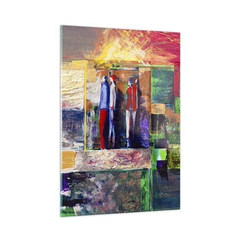 Obraz na skle - Vztahy a emoce - 50x70 cm