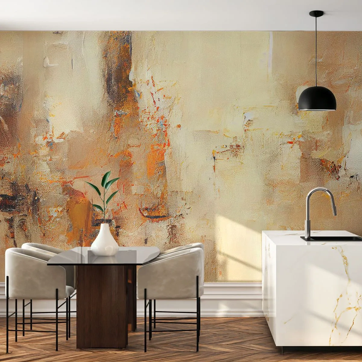 Fototapeta Premium Canvas - Duše jantaru - Abstrakce, Kus, Minimalismus - 200x140 cm