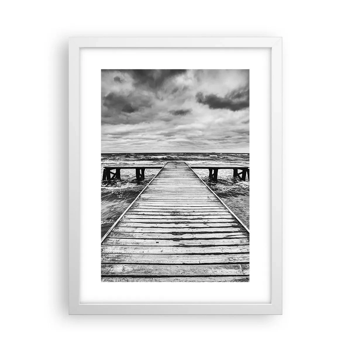 Plakát v bílém rámu - Čekám na vítr, co rozfouká… - 30x40 cm