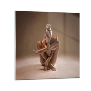 Obraz na skle - Jednota těla a ducha - 50x50 cm