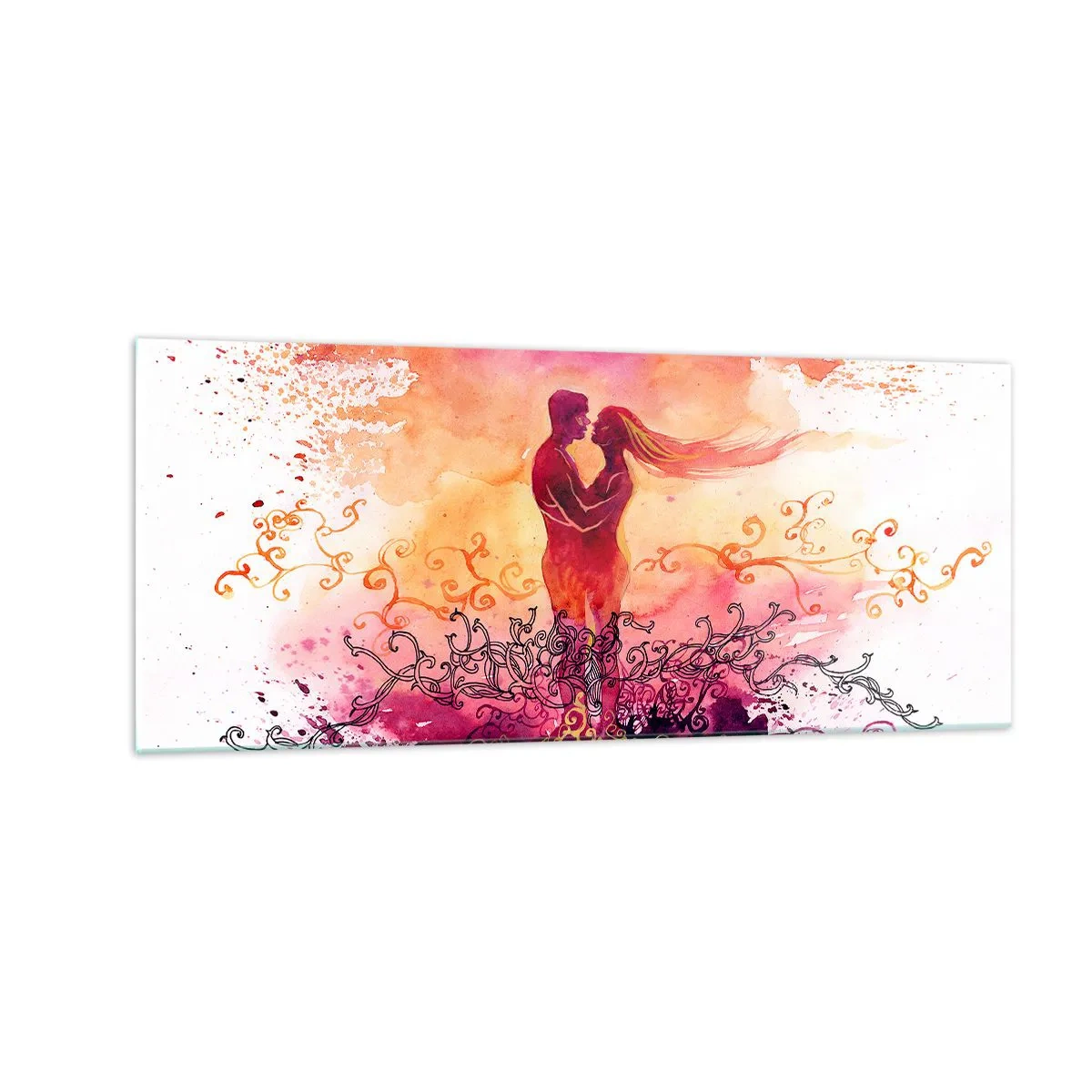Obraz na skle - Jedno srdce! Potřebuji tak málo… - 100x40 cm