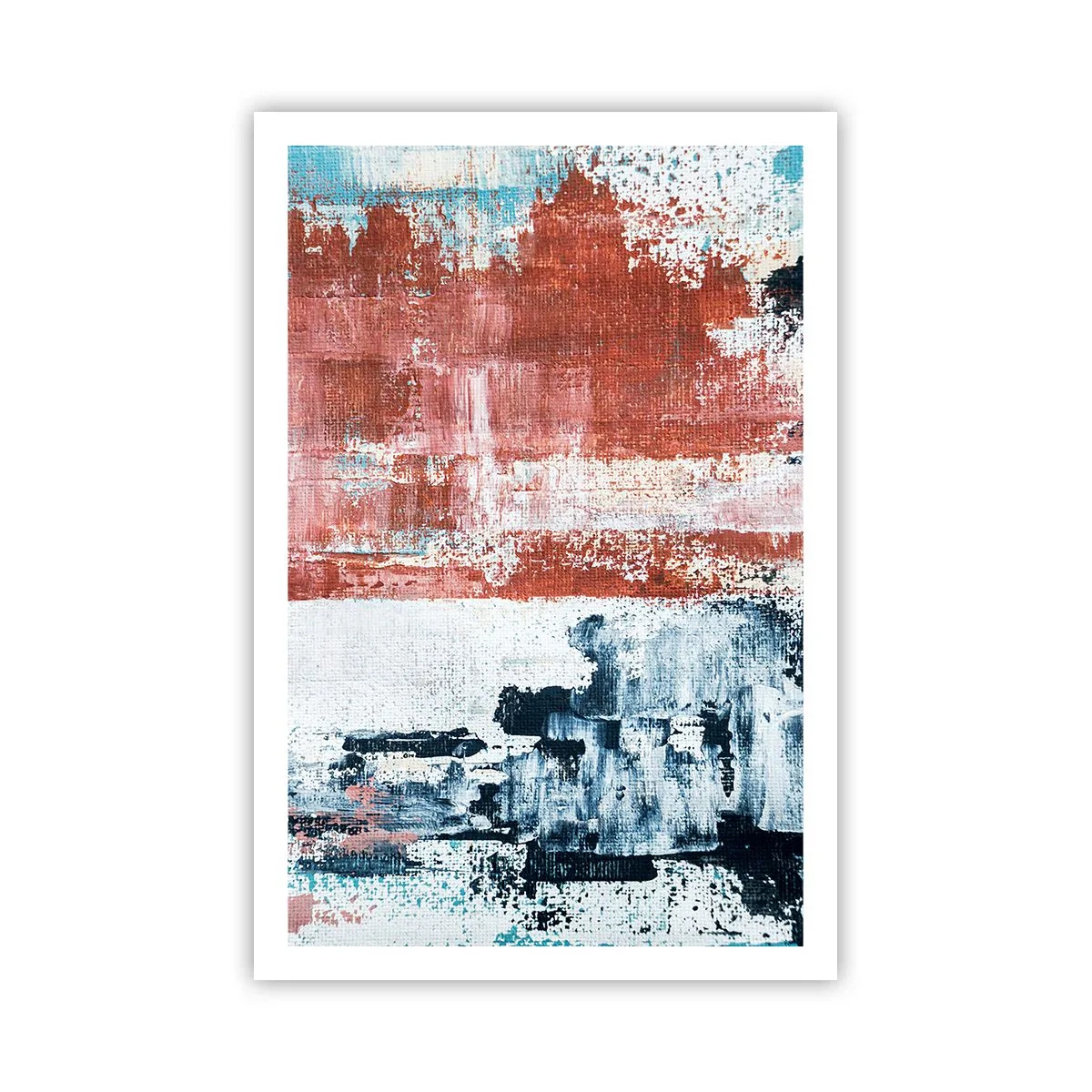 Plakát - Abstraktní půl na půl - 61x91 cm