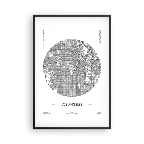 Plakát v černém rámu - Anatomie Los Angeles - 61x91 cm