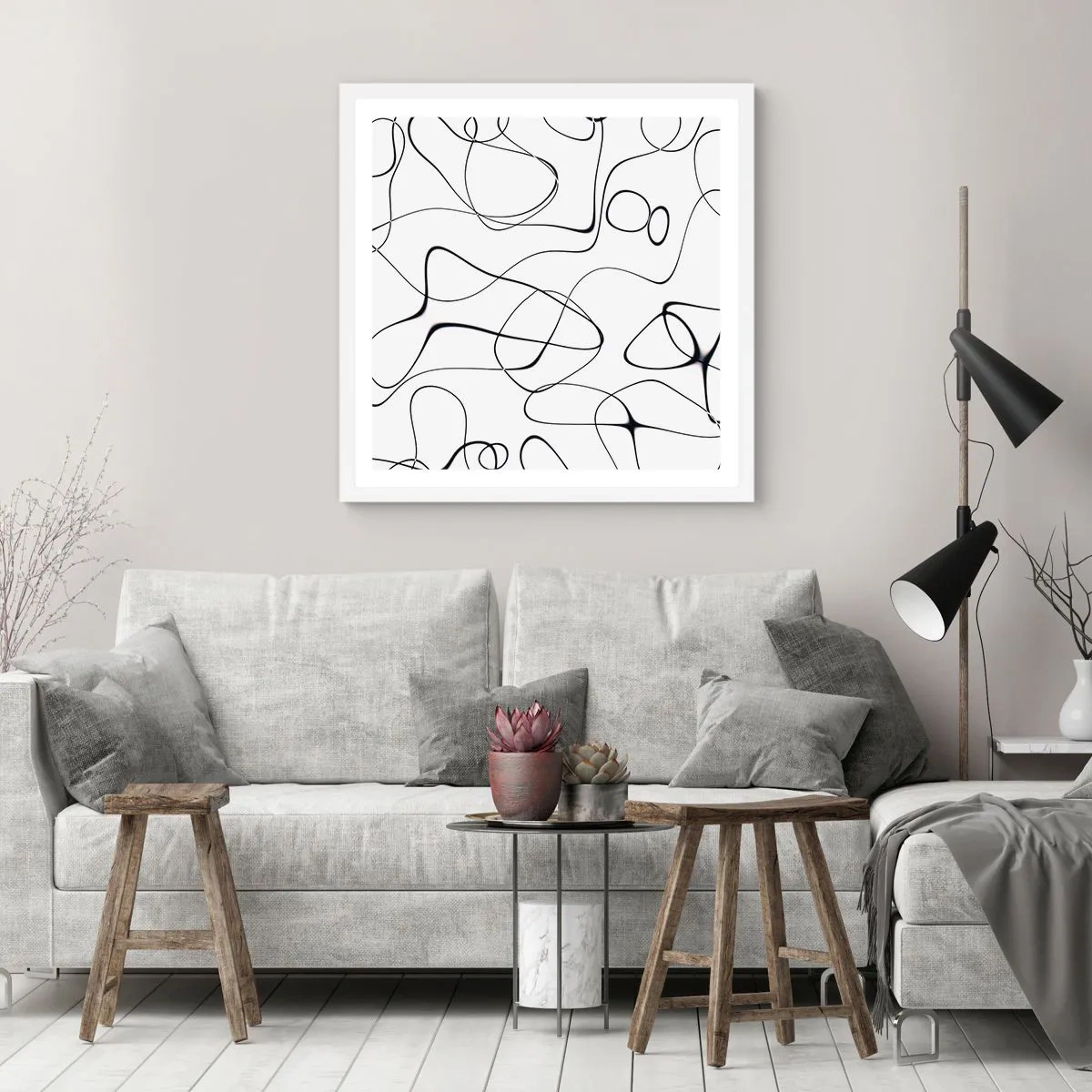 Plakát v bílém rámu - Cesty života, zákruty osudu - 50x50 cm