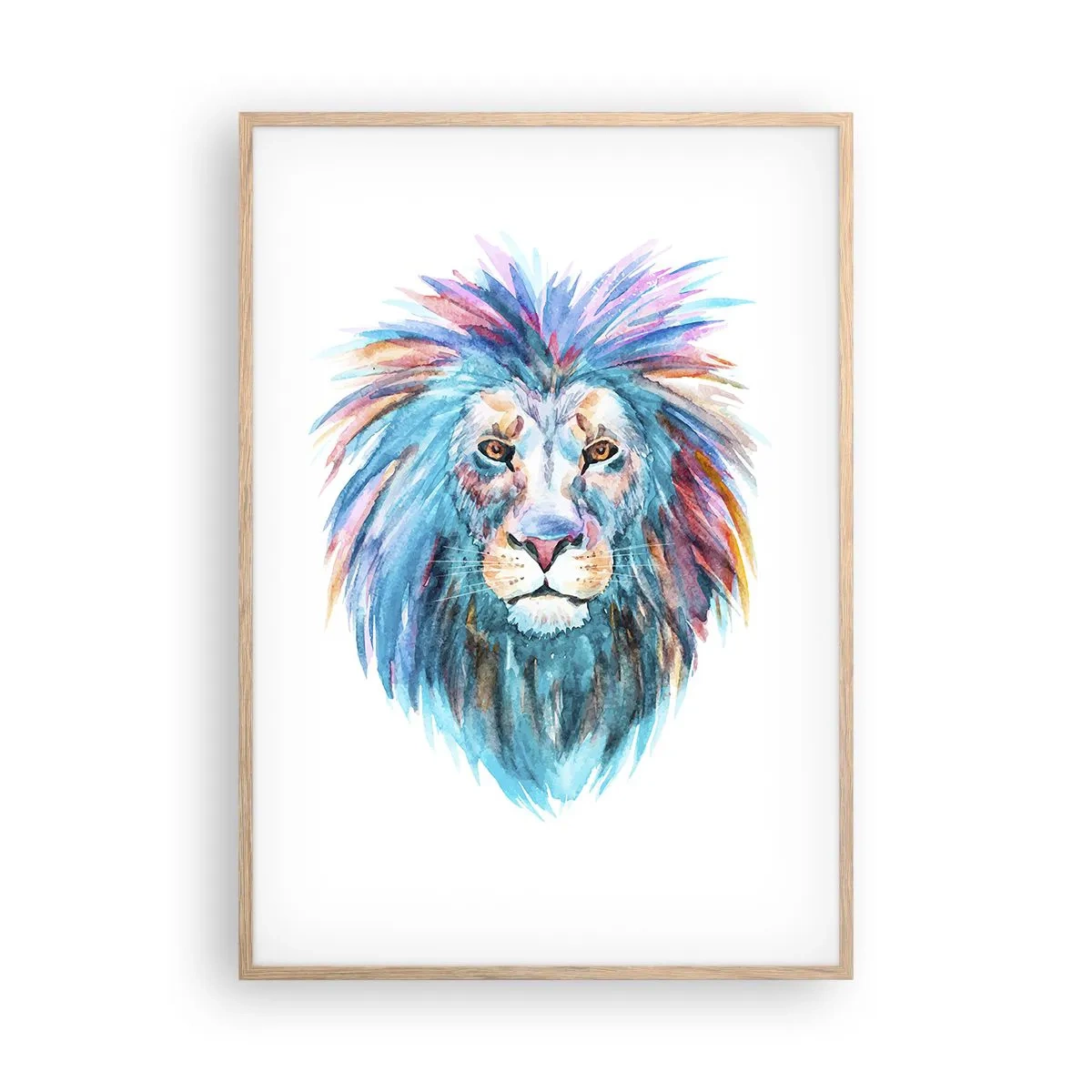 Plakát v rámu světlý dub - Elektrizující aura - 70x100 cm