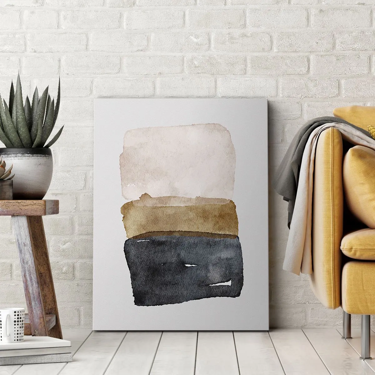 Obraz na plátně - Kompozice zemitých barev - 55x100 cm